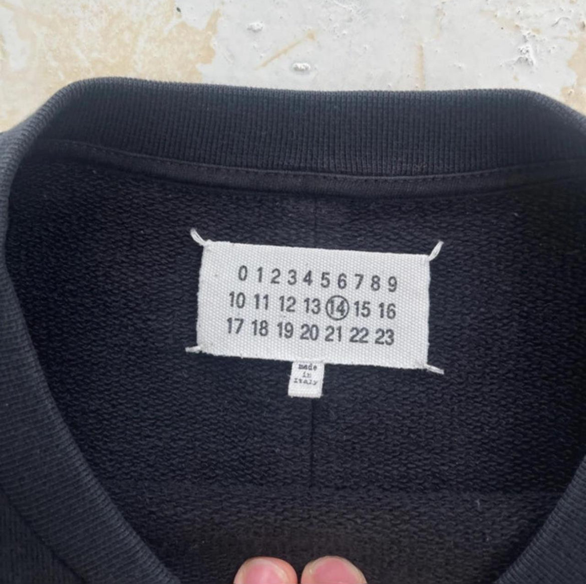 FW2014 Maison Margiela Mainline Reverse Seam Panelled Sweater