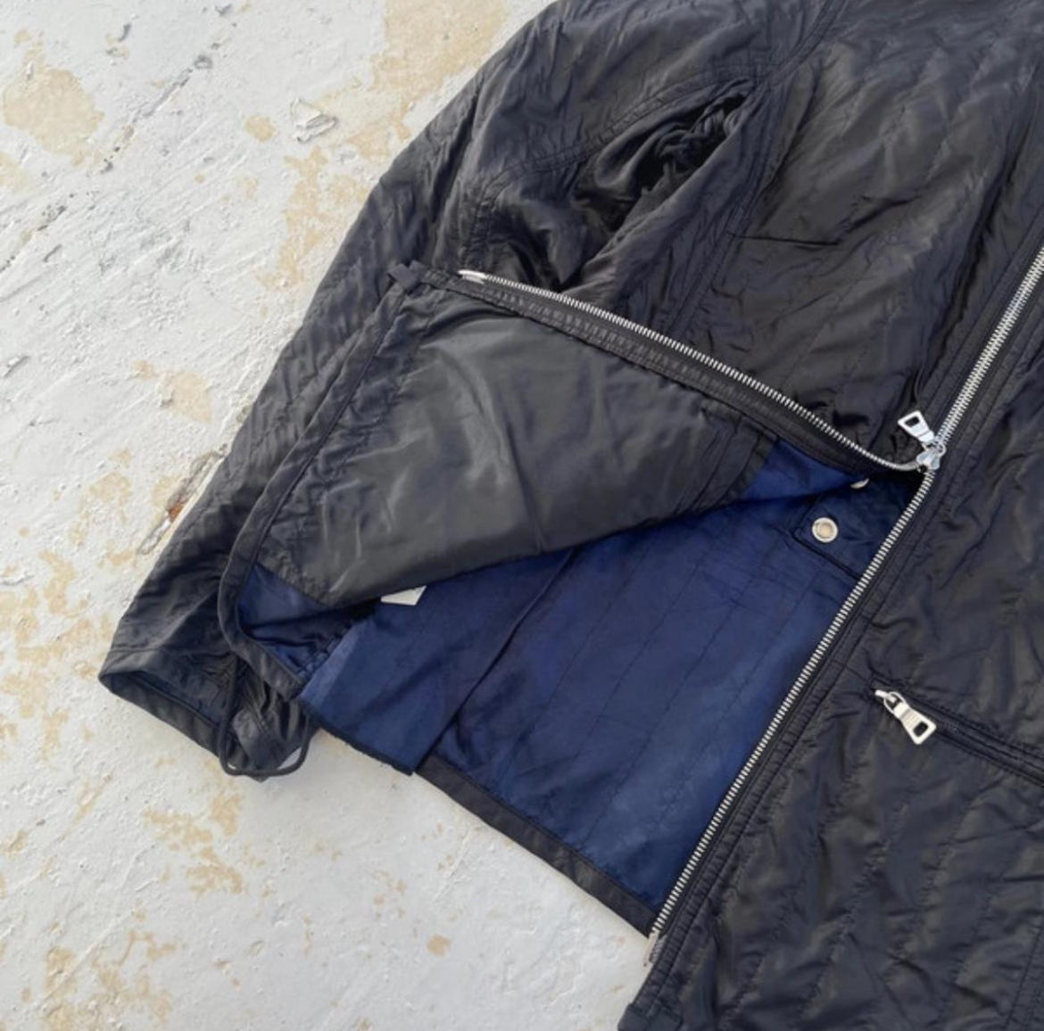 SS2000 Prada Sport Nylon Corset-Style Moto Jacket