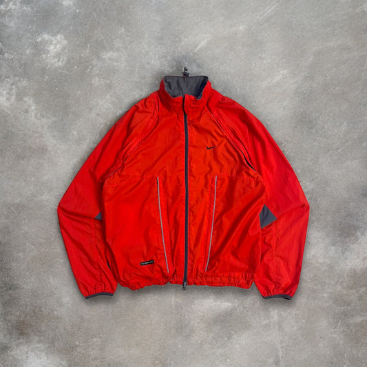 2000s Nike Orange Technical Panelled Track Jacket/Top