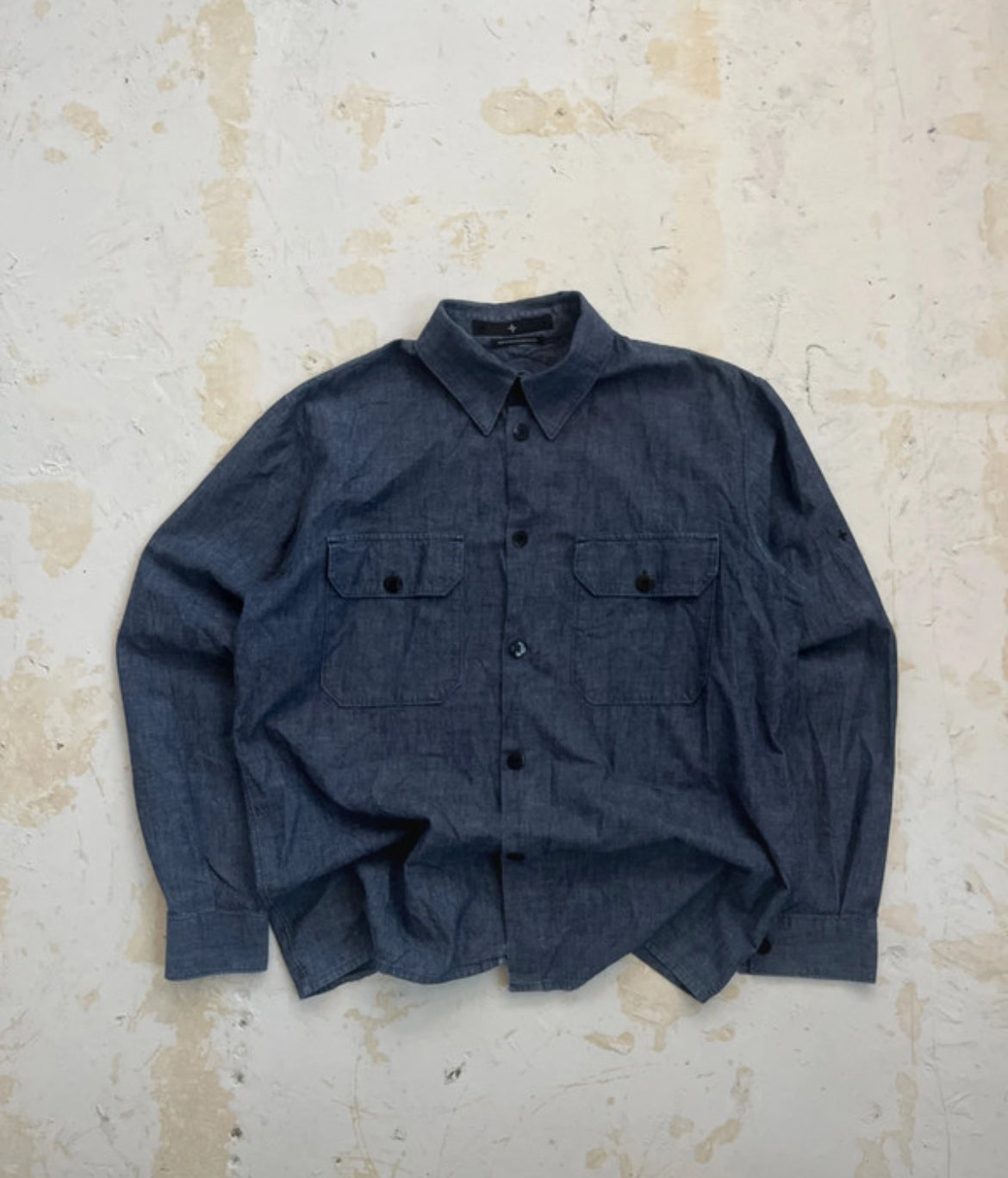 AW2002 Stone Island Denims Button Up Denim Panelled Shirt
