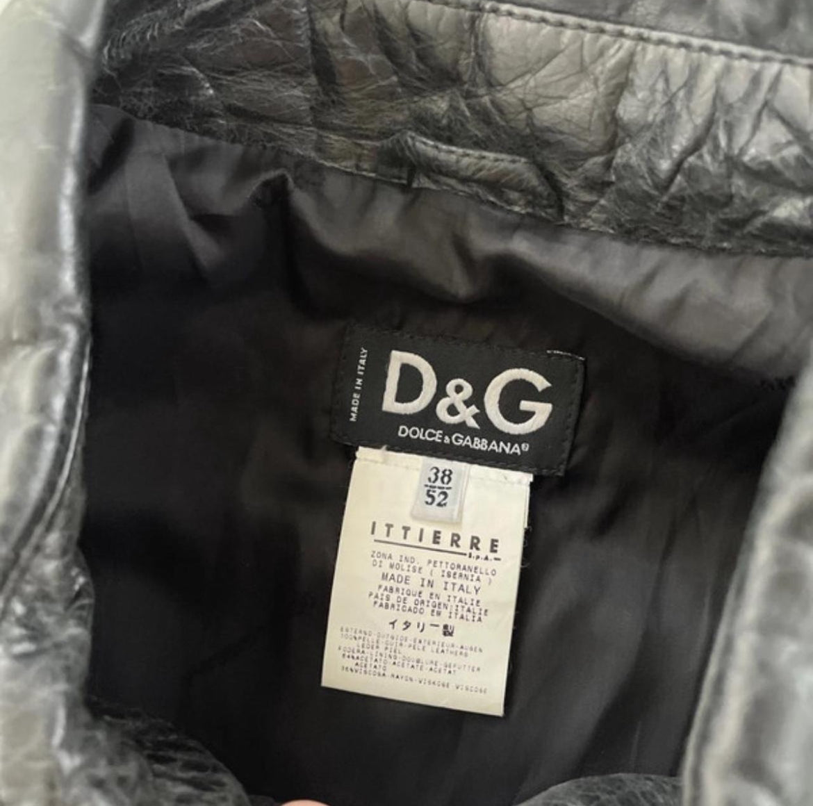00s Dolce & Gabbana Mainline Panelled Leather Jacket