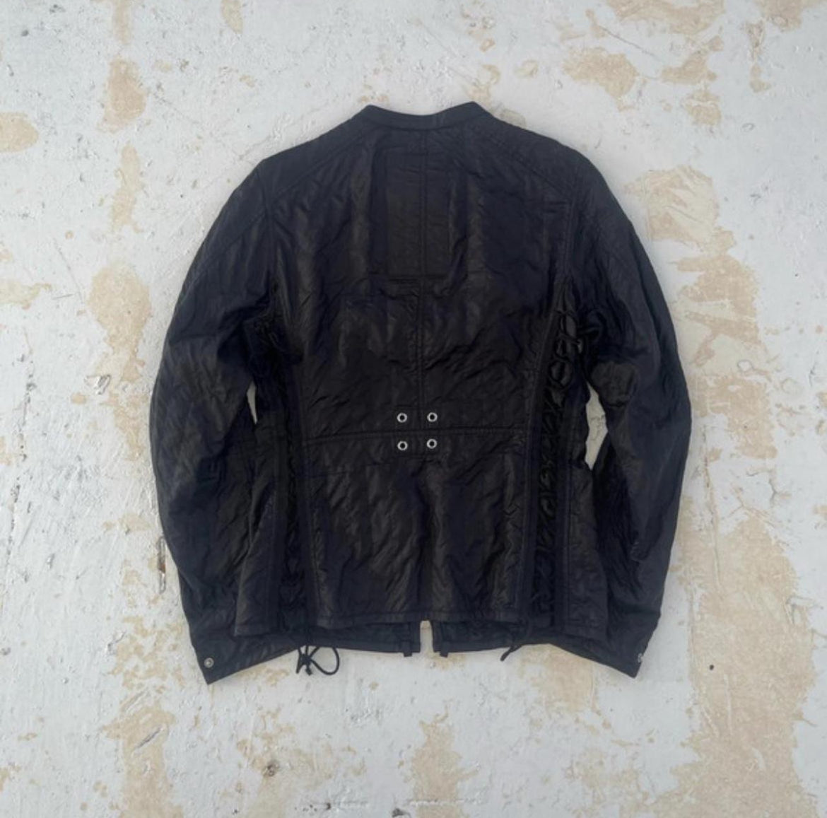 SS2000 Prada Sport Nylon Corset-Style Moto Jacket