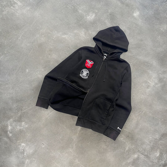 2000s Stüssy x Buffalo Soldiers Patch Zip Up Hoodie