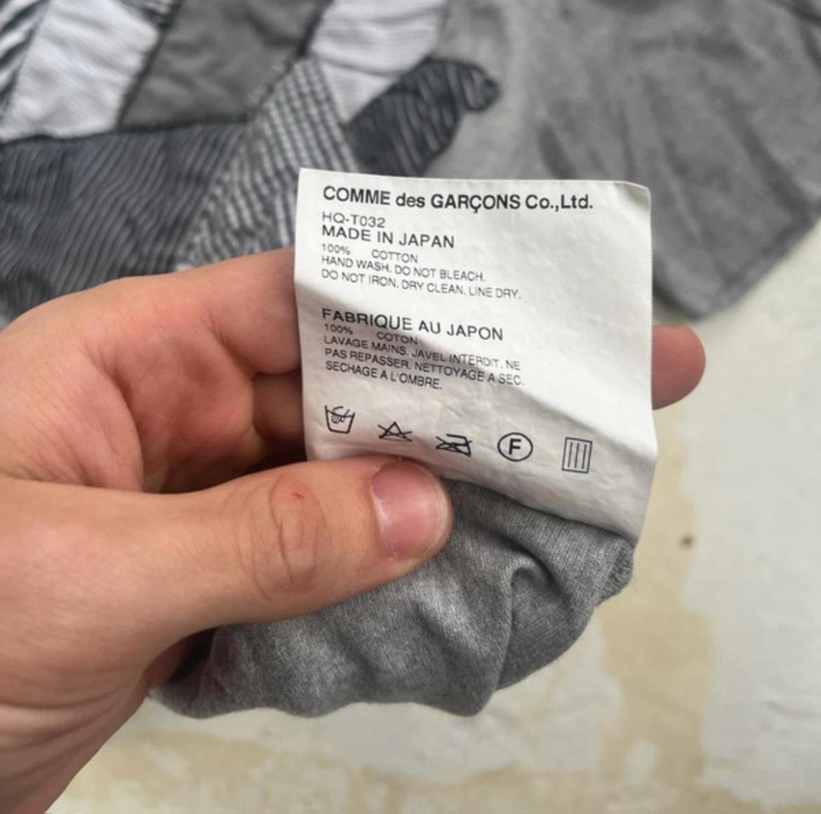 FW2015 CDG Homme Mainline Patchwork Panelled Tee