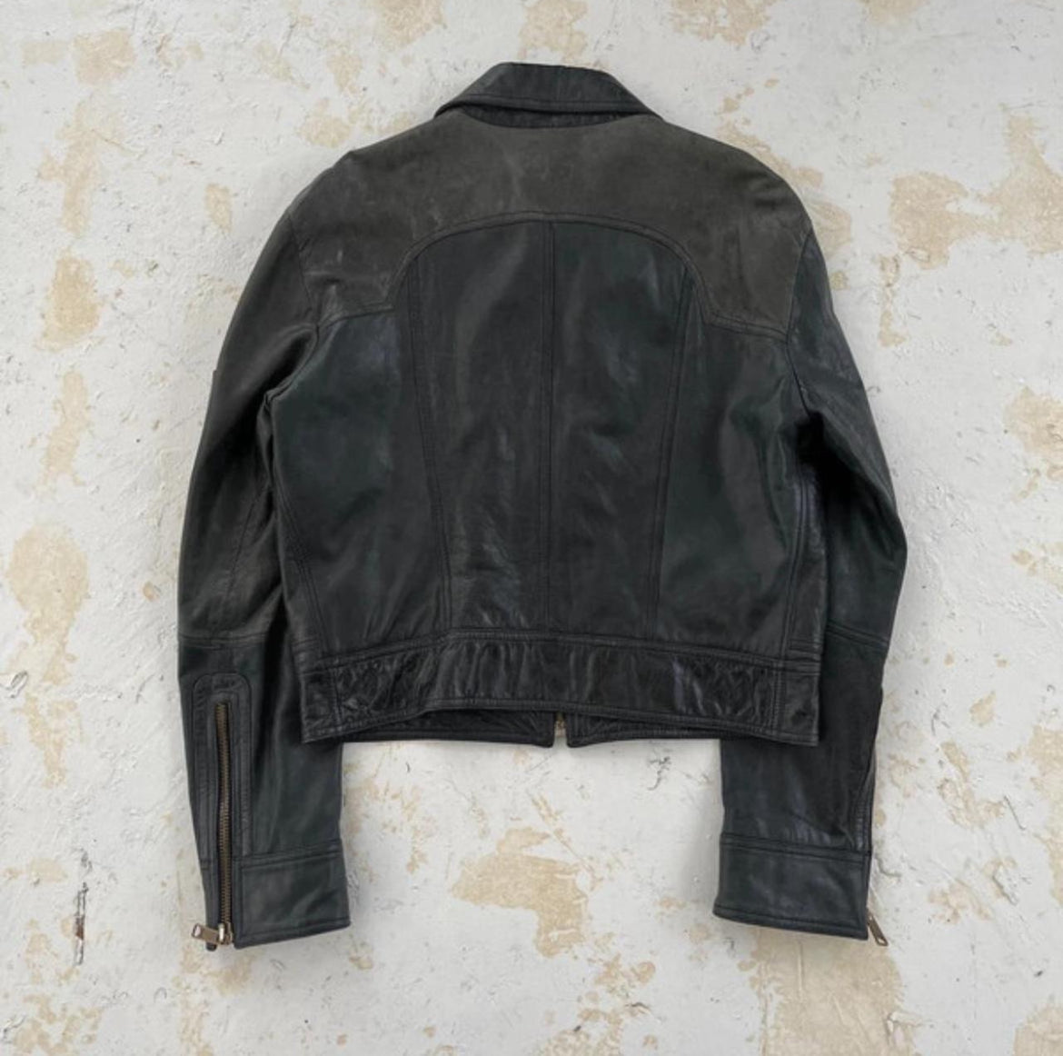 00s Dolce & Gabbana Mainline Panelled Leather Jacket