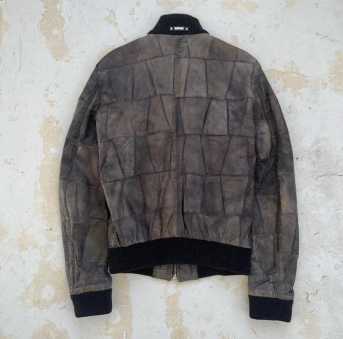 FW2006 D&G Patchwork Lambs-leather Panelled Jacket