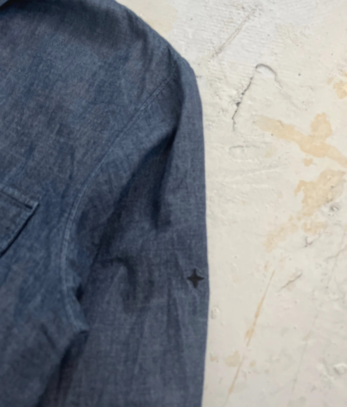 AW2002 Stone Island Denims Button Up Denim Panelled Shirt