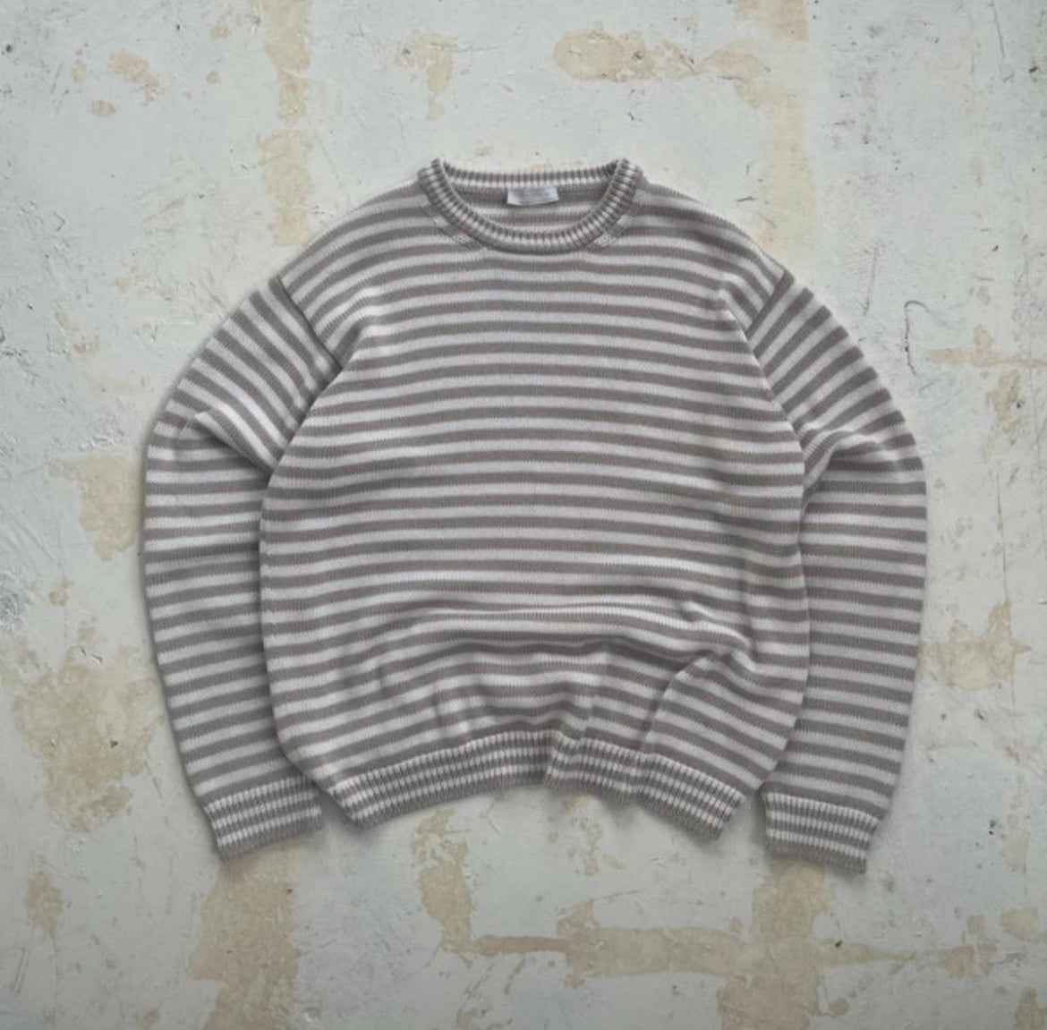 FW2016 Prada Mainline Striped Panelled Heavyweight Cotton Knit