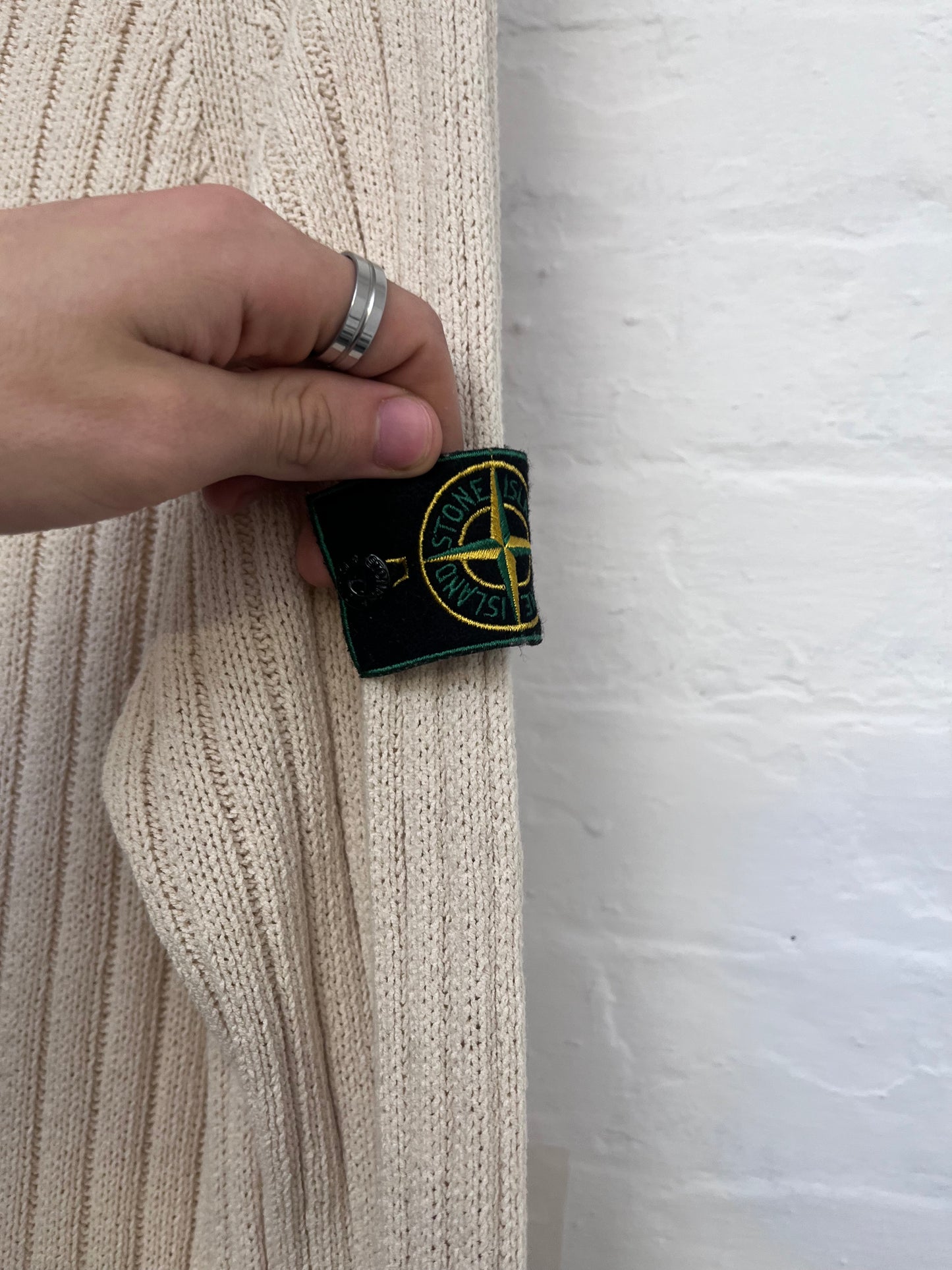 FW’97 Stone Island Green Edge Ribbed Knit