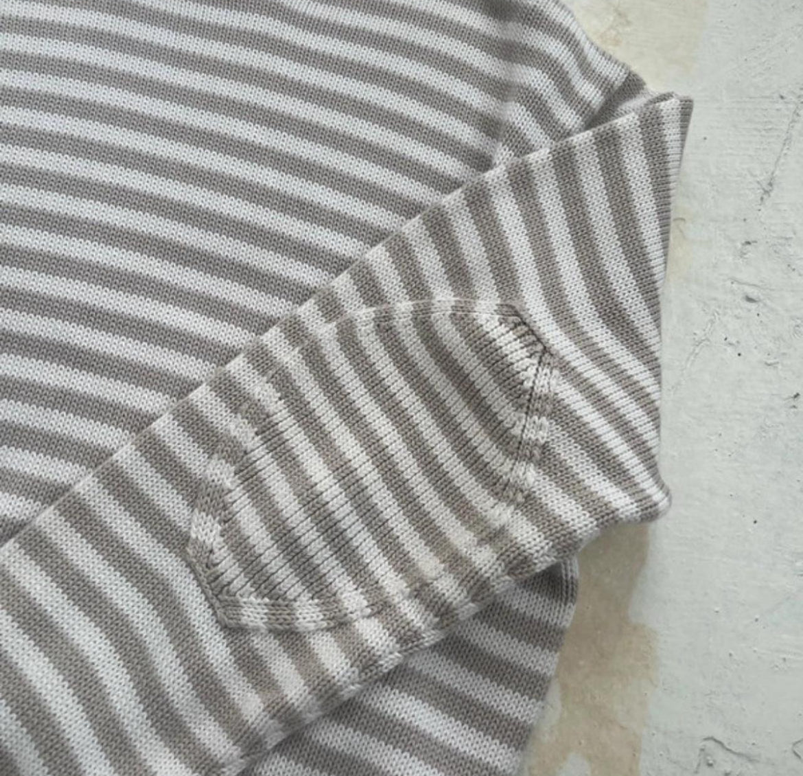 FW2016 Prada Mainline Striped Panelled Heavyweight Cotton Knit
