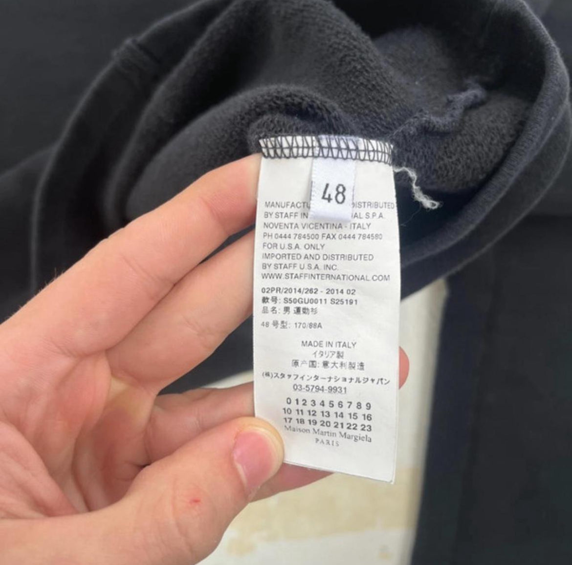 FW2014 Maison Margiela Mainline Reverse Seam Panelled Sweater