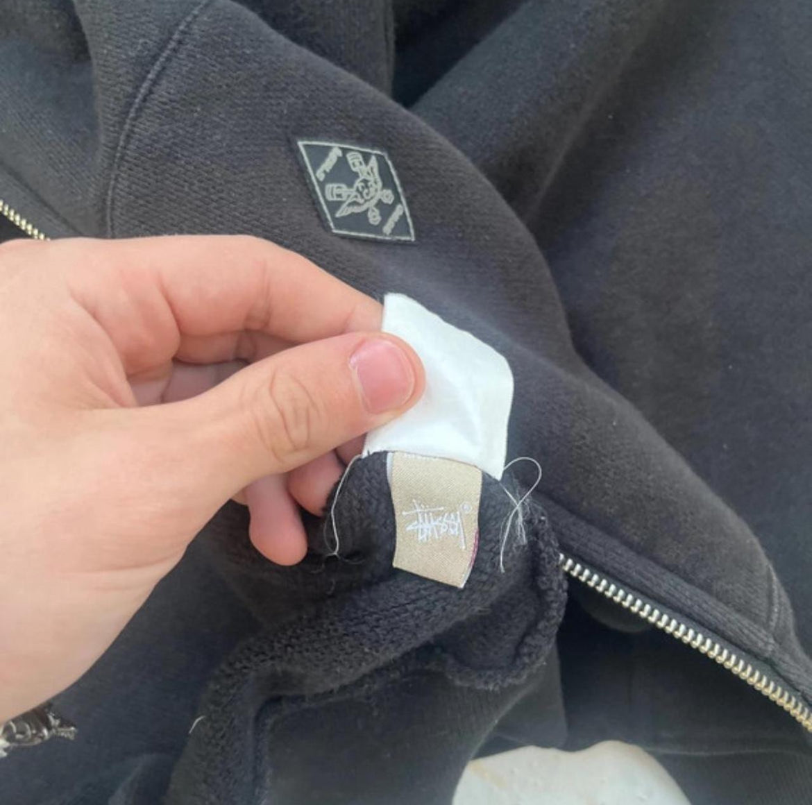00s Stussy x Neighborhood Graphic Zip Up Hoodie