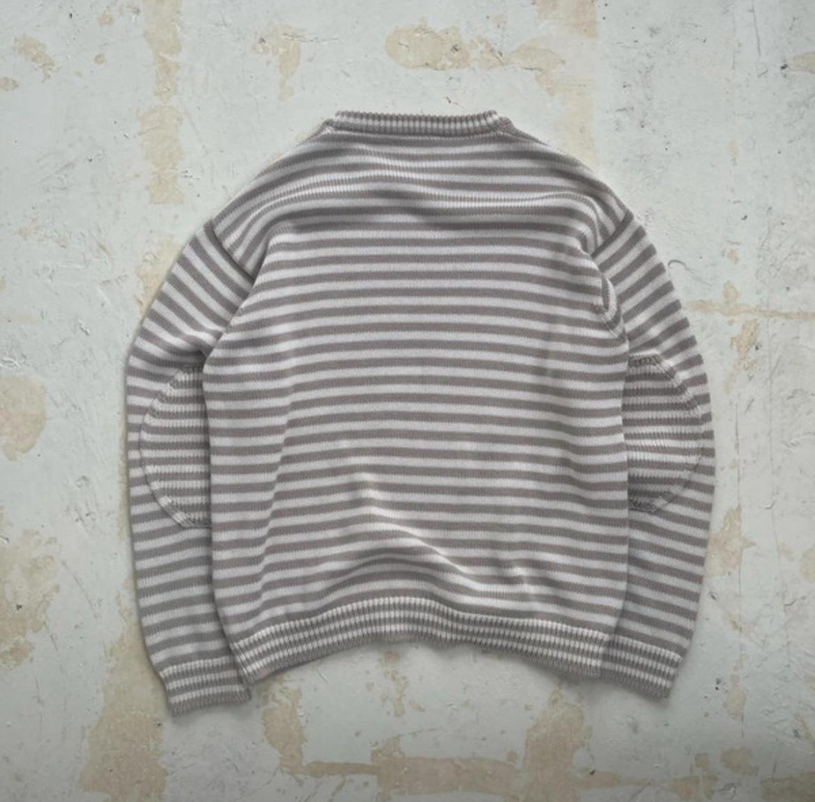 FW2016 Prada Mainline Striped Panelled Heavyweight Cotton Knit