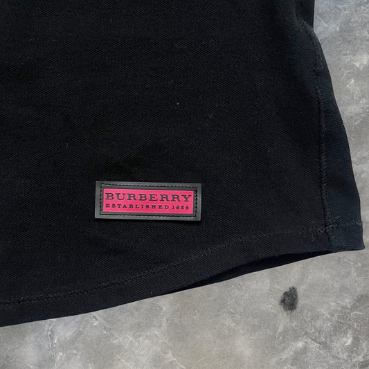2000s Burberry Panelled Zip Up Polo