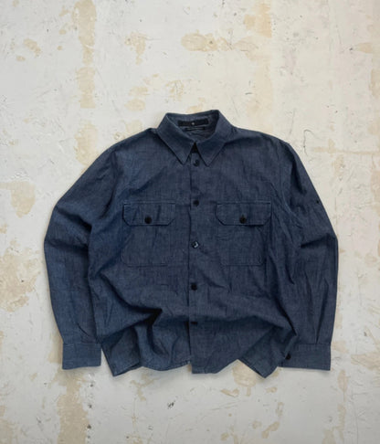 AW2002 Stone Island Denims Button Up Denim Panelled Shirt