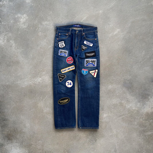 FW2002 Junya Watanabe CDG Man Biker Patch Denim Jeans