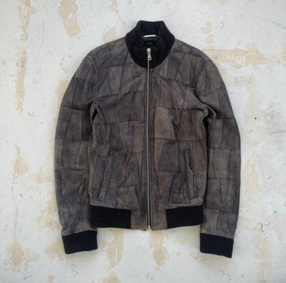 FW2006 D&G Patchwork Lambs-leather Panelled Jacket