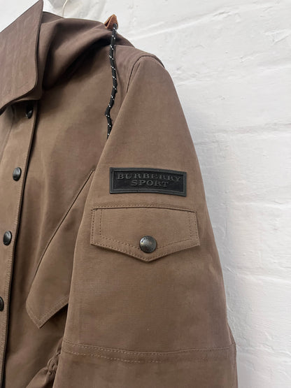 SS13 Showroom Sample Burberry Sport Nubuck Sniper Hood Jacket