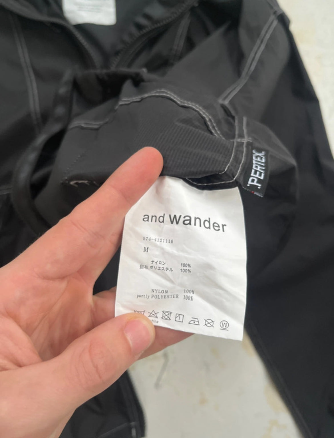 And Wander Pertex Contrast Stitch Technical Windcheater Jacket