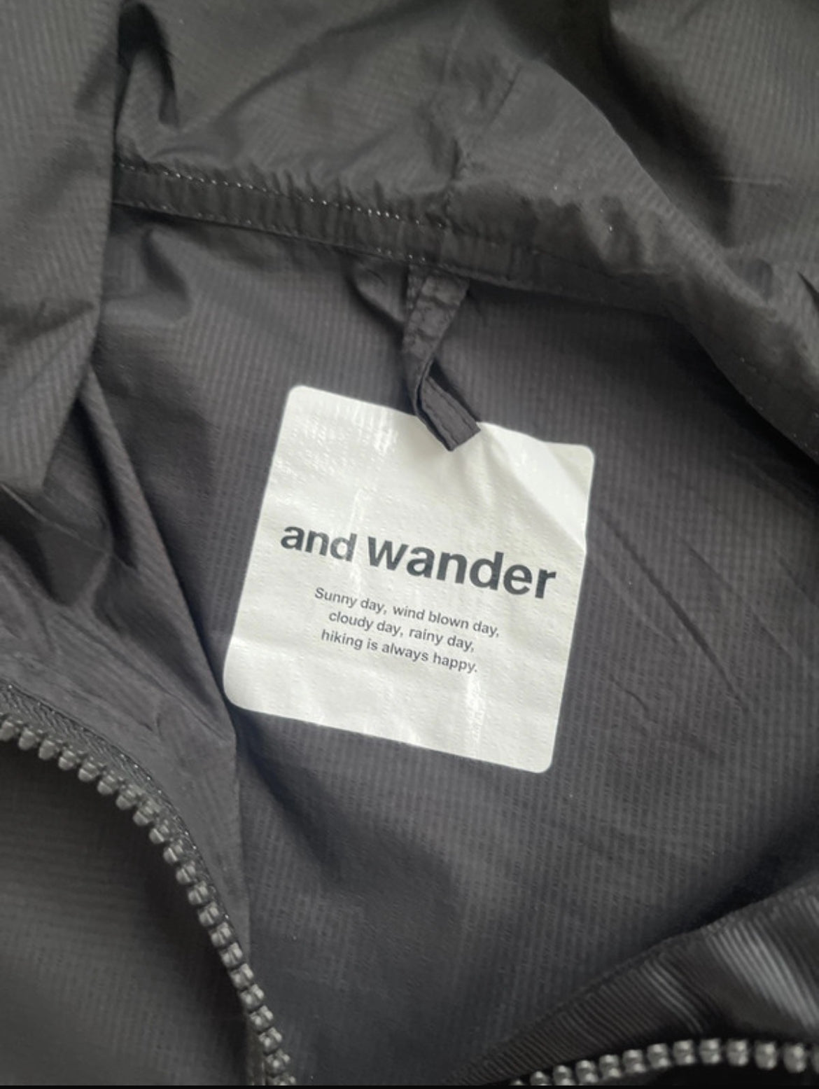 And Wander Pertex Contrast Stitch Technical Windcheater Jacket