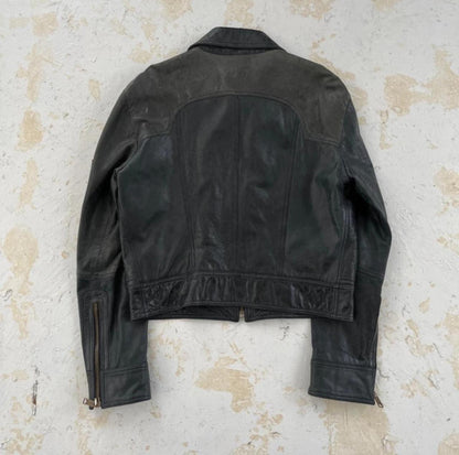 00s Dolce & Gabbana Mainline Panelled Leather Jacket