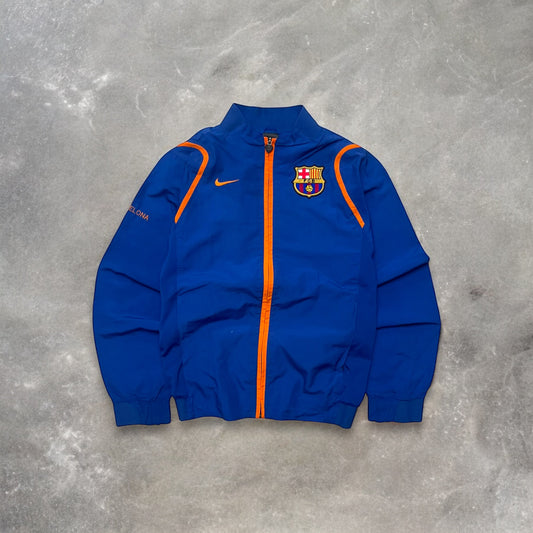 2006/07 Nike Barcelona Panelled Blue/Orange Zip Up Jacket