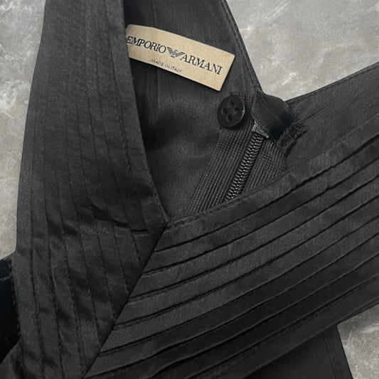 FW2003 Runway Armani Halter-neck Velvet Shimmer Top