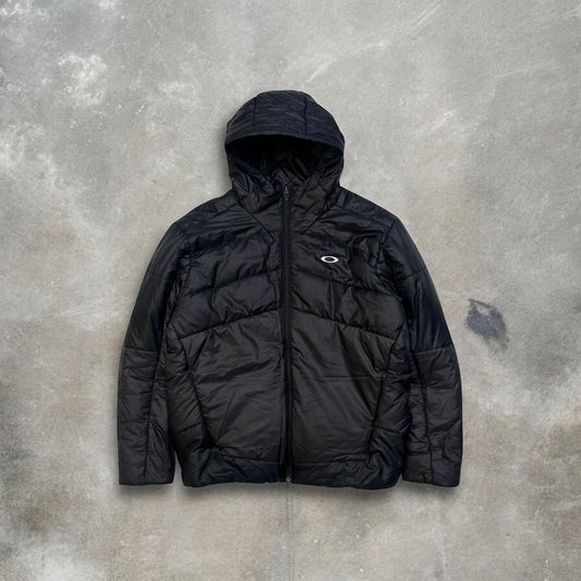 Oakley Black Panelled Technical Hooded Ski Puffer Jacket