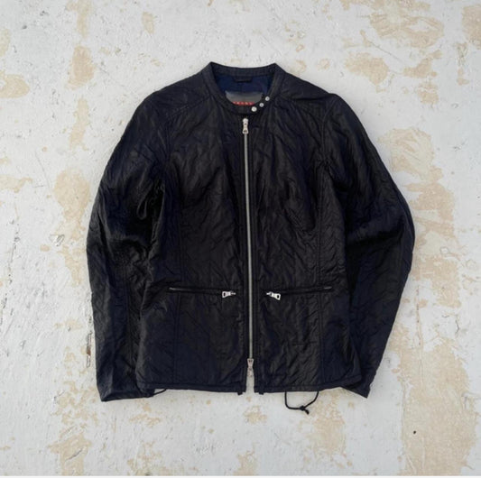 SS2000 Prada Sport Nylon Corset-Style Moto Jacket