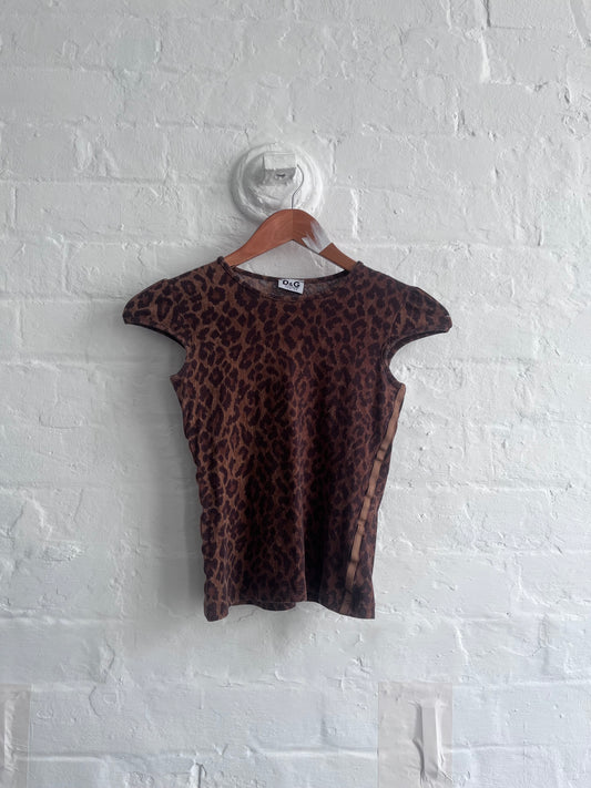00s D&G Junior Leopard Print Top