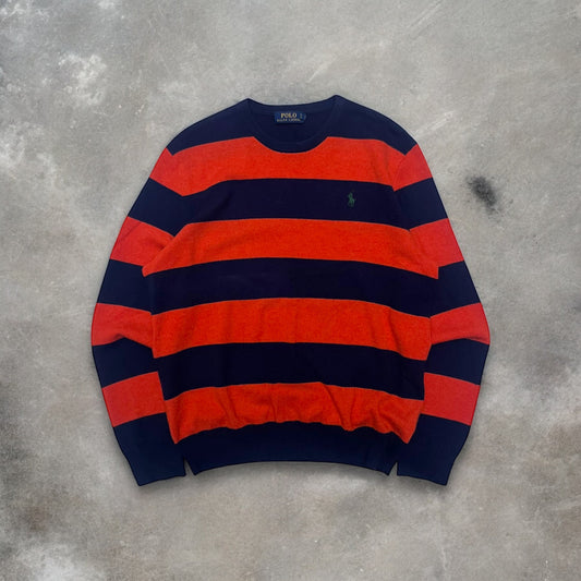 2000s Ralph Lauren Merino Wool Striped Knit Jumper