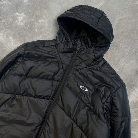 Oakley Black Panelled Technical Hooded Ski Puffer Jacket