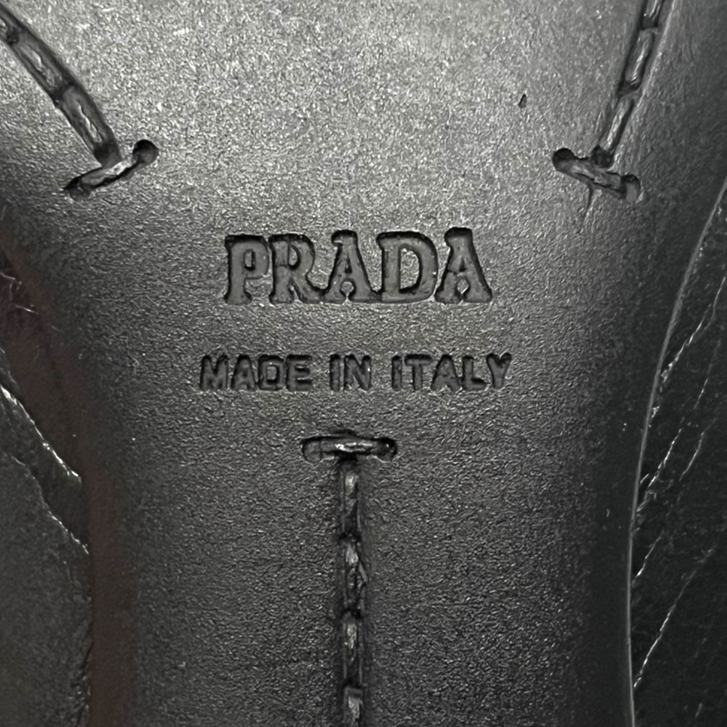 2000s Prada Kitten Heel Buckle Calf Boot