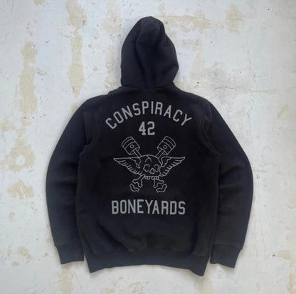 00s Stussy x Neighborhood Graphic Zip Up Hoodie