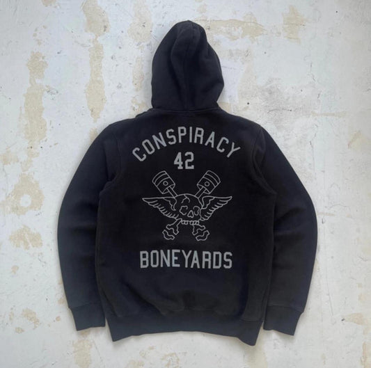 00s Stussy x Neighborhood Graphic Zip Up Hoodie