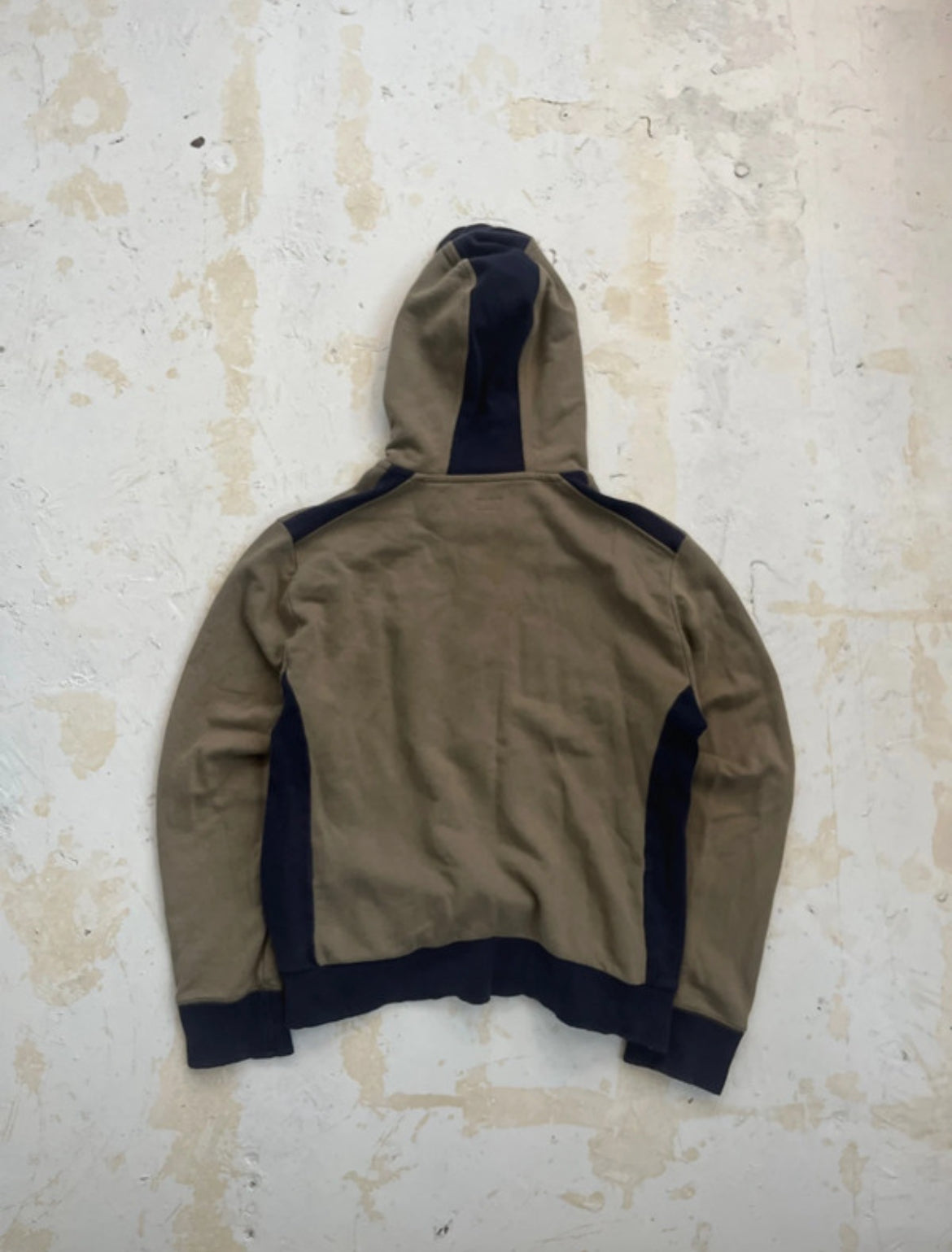 00s Armani Jeans Spell-out Technical Panelled Hoodie