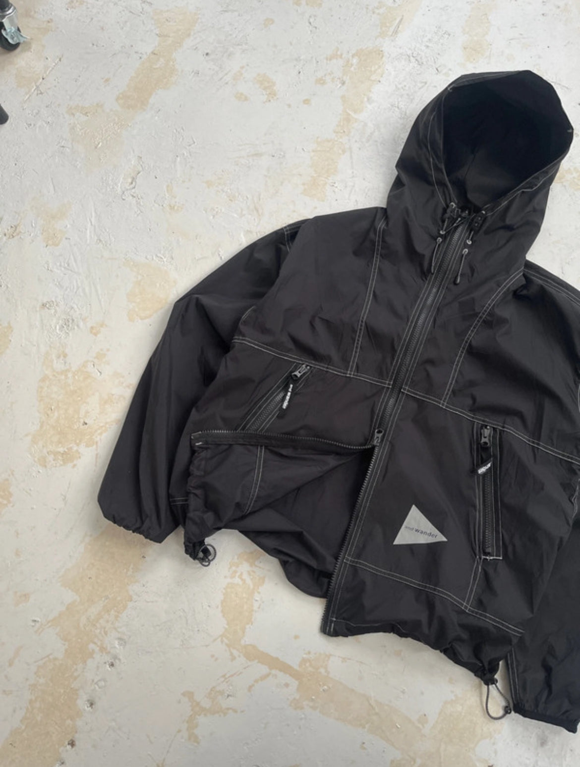 And Wander Pertex Contrast Stitch Technical Windcheater Jacket