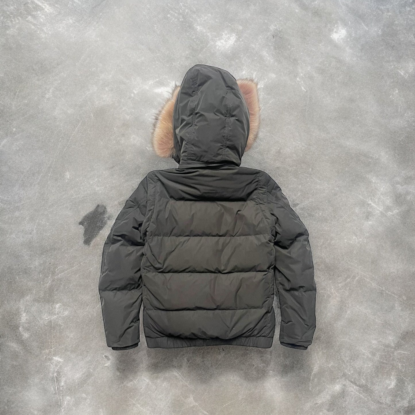 2000s Burberry Black Label Raccoon Fur Trim Technical 2-in-1 Hooded Puffer