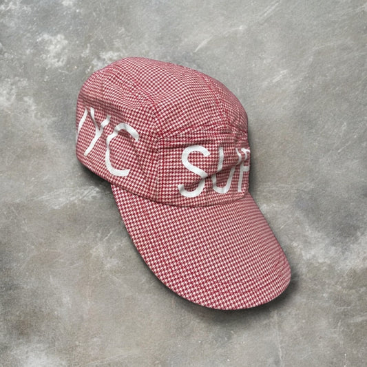 SS2008 Supreme Houndstooth Plaid Military/Cycling Style Cap